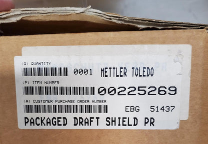 METTLER TOLEDO 7"w x 6.5h x 7"d TOPLOADING DRAFT SHIELD for XS BALANCE FREE SHIP