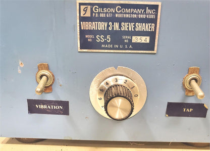 GILSON COMPANY SS-5 VIBRATORY 3-IN SIEVE SHAKER WATCH VIDEO FREE SHIPPING