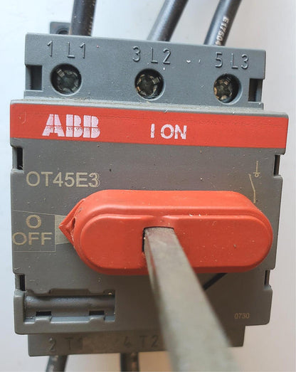 ABB OT45E3 DISCONNECT BREAKER SWITCH 3 Phase 600v Switch + HANDLE SHAFT FREESHIP