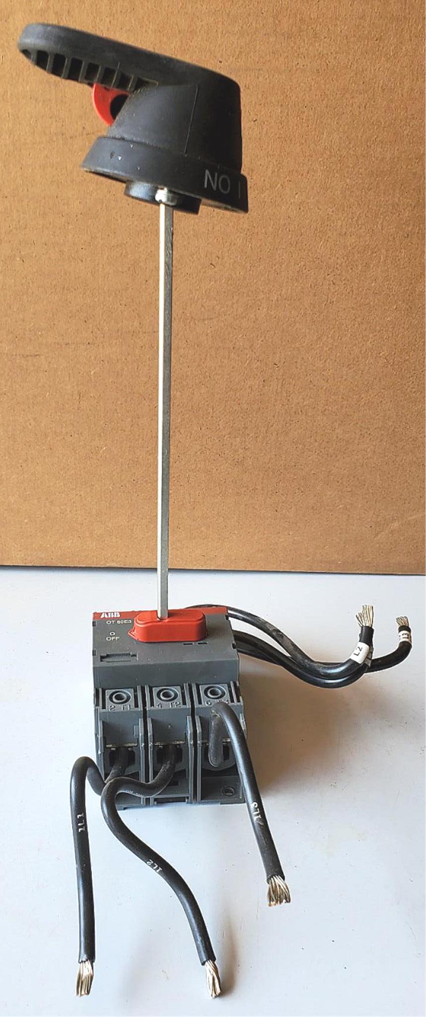 ABB OT-60E3 Disconnect Switch PLUS EXTRA HANDLE & SHAFT 60Amp FREE SHIPPING