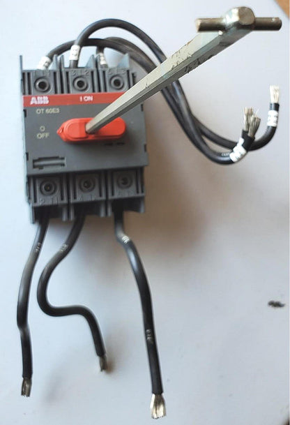 ABB OT-60E3 Disconnect Switch PLUS EXTRA HANDLE & SHAFT 60Amp FREE SHIPPING