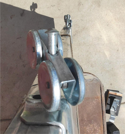 RARE VINTAGE HUGE 98"high x 72"wide HEAVY DUTY STEEL ARMORED BARN DOOR FREE SHIP