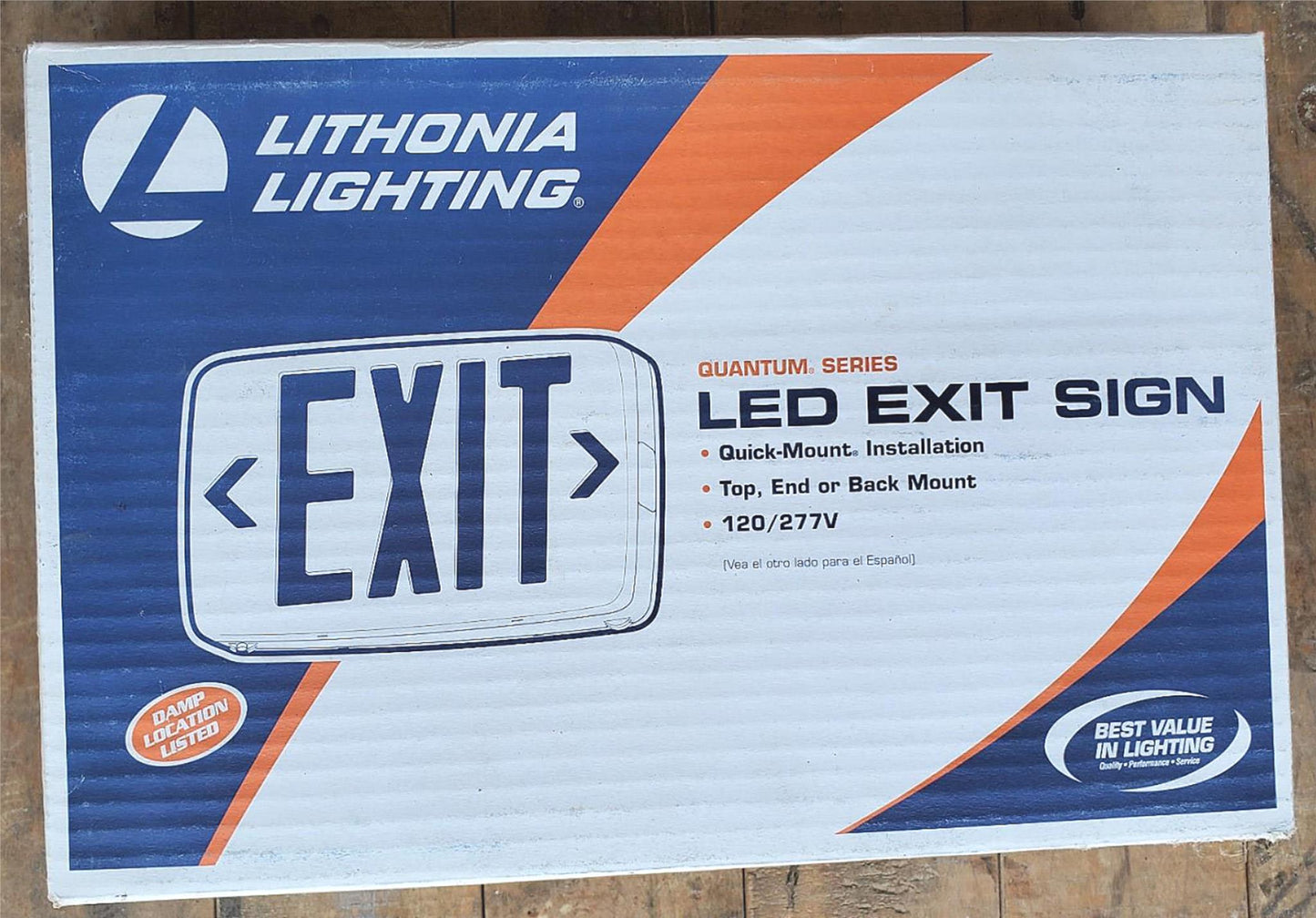 LITHONIA LIGHTING LQM S W3R 120/277 QUANTUM LED EMERGENCY EXIT SIGN FREESHIPPING