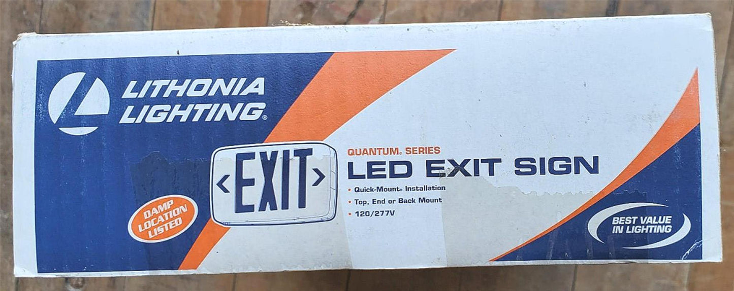 LITHONIA LIGHTING LQM S W3R 120/277 QUANTUM LED EMERGENCY EXIT SIGN FREESHIPPING