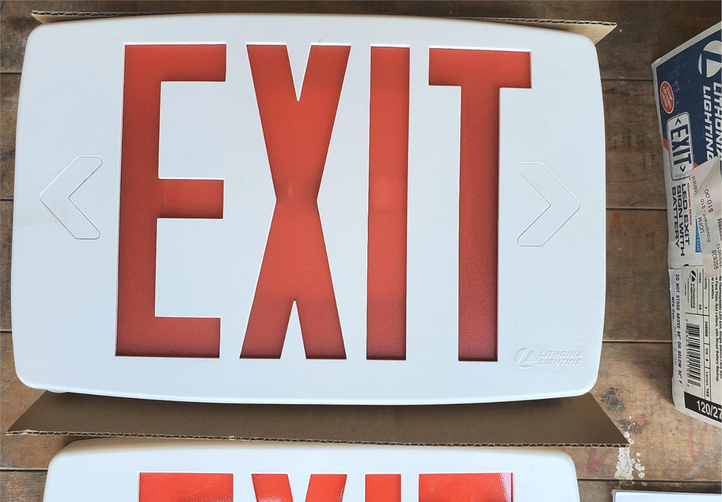 LITHONIA LIGHTING LQM S W3R 120/277 EL N M6 QUANTUM LED EMERGENCY EXIT SIGN