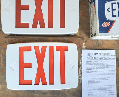 LITHONIA LIGHTING LQM S W3R 120/277 EL N M6 QUANTUM LED EMERGENCY EXIT SIGN