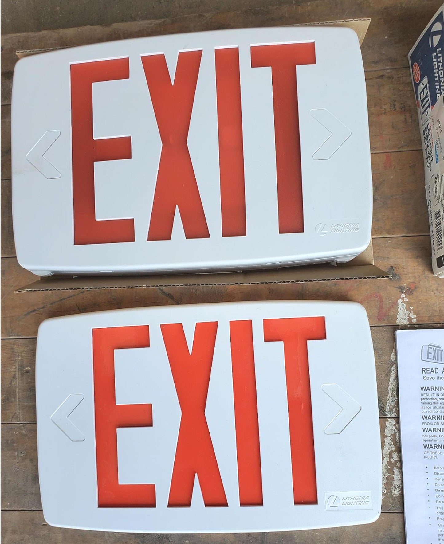 LITHONIA LIGHTING LQM S W3R 120/277 EL N M6 QUANTUM LED EMERGENCY EXIT SIGN