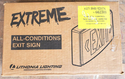 LITHONIA LIGHTING EXTREME LED EMERGENCY EXIT ALL CONDITION SIGN SERIESLVS120/277
