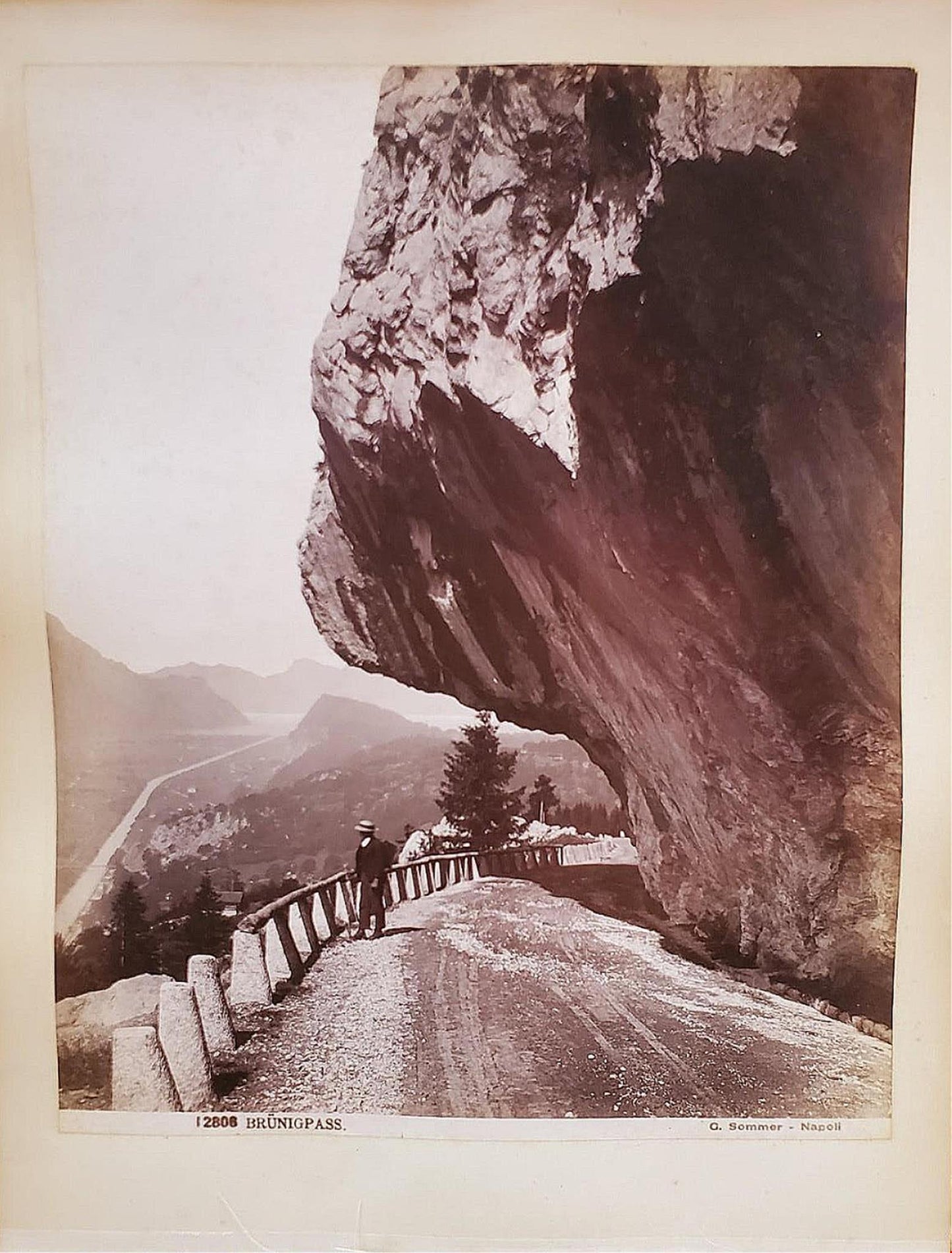 RARE 1888 ORIGINAL PHOTOGRAPH of BRUNIG PASS LUCERNE by G SOMMER 10"x8" FREESHIP