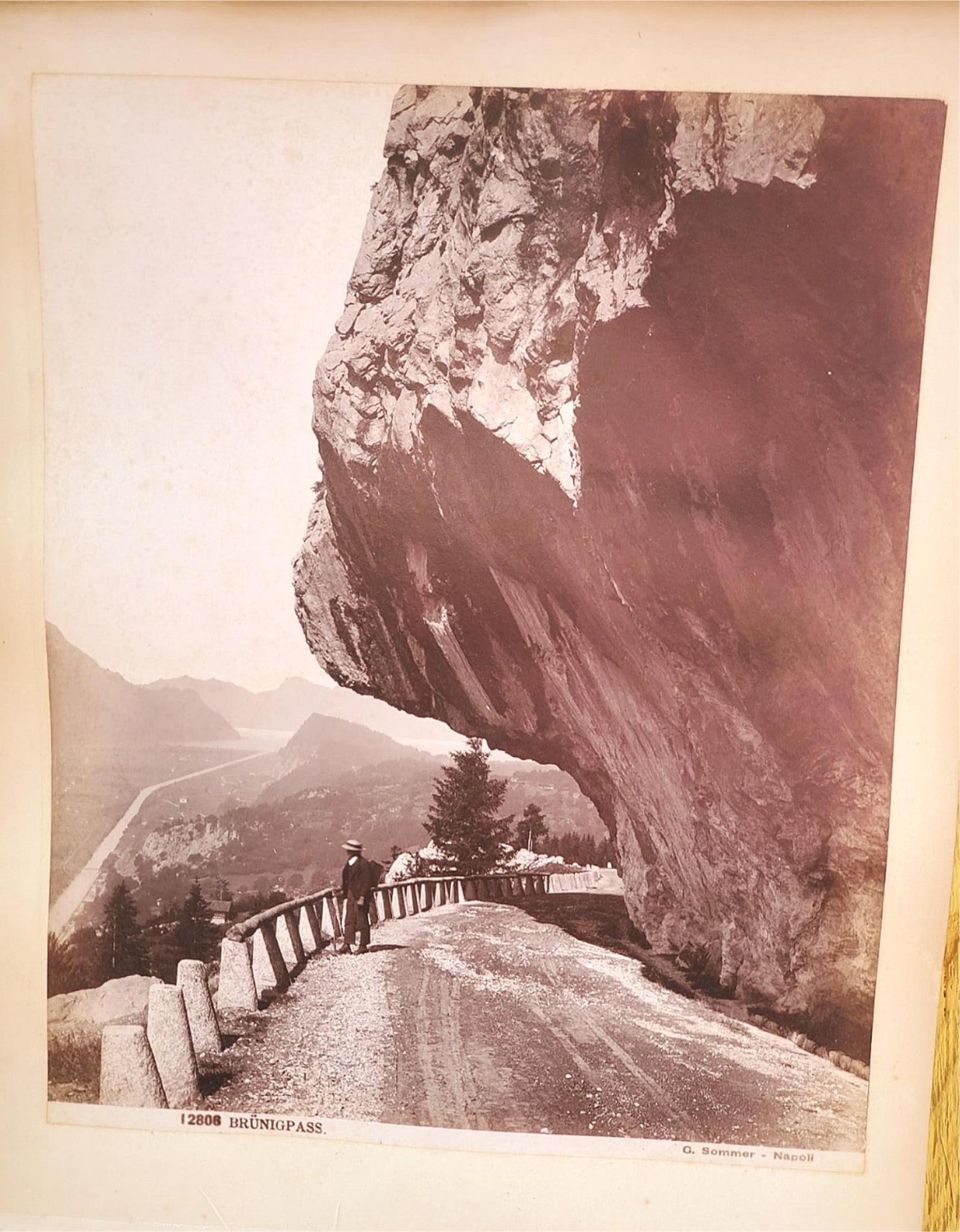 RARE 1888 ORIGINAL PHOTOGRAPH of BRUNIG PASS LUCERNE by G SOMMER 10"x8" FREESHIP
