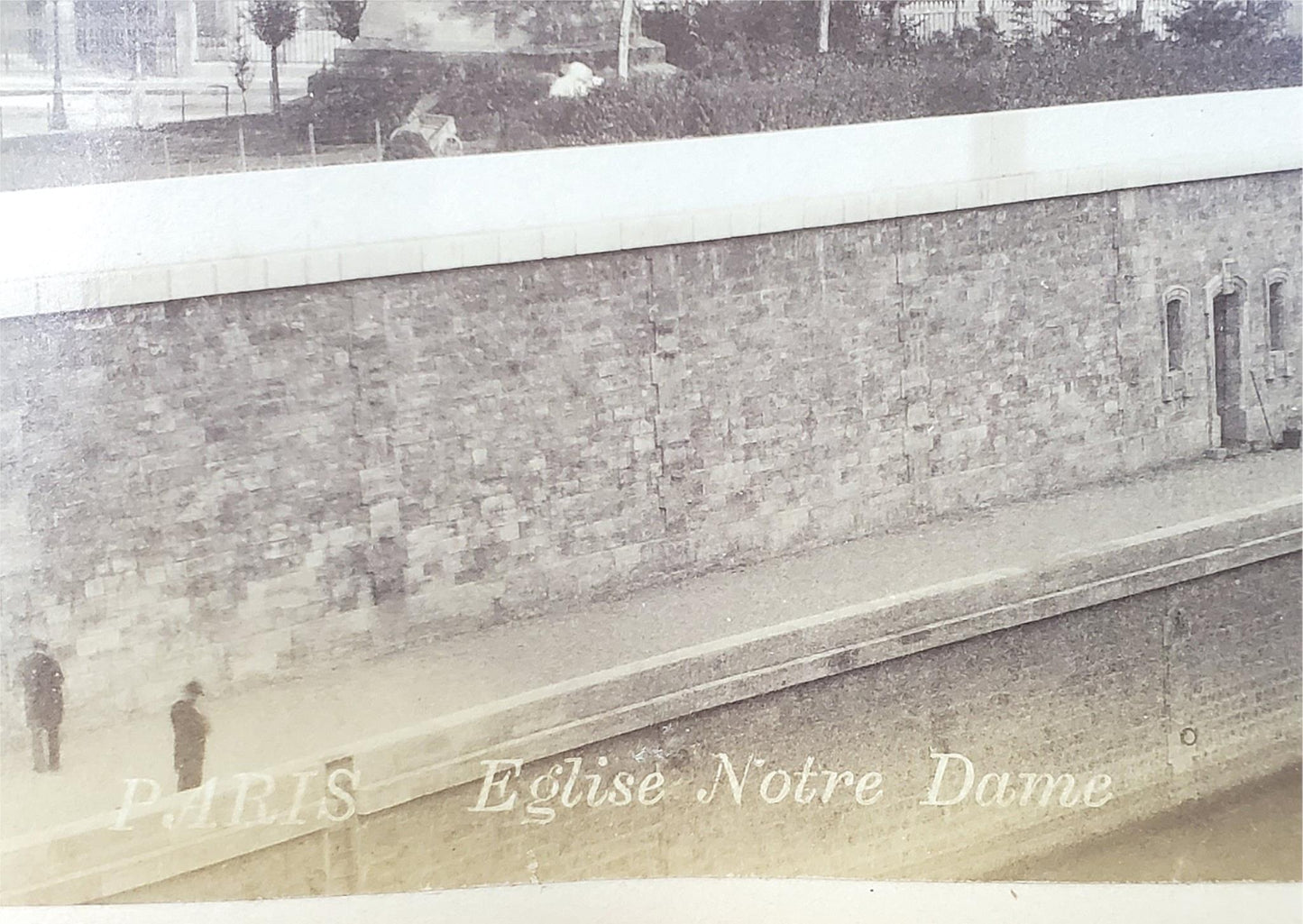 RARE 1888 ORIGINAL NOTRE DAME CATHEDRAL PHOTOGRAPH by X. PHOTO 10"x8" FREESHIP