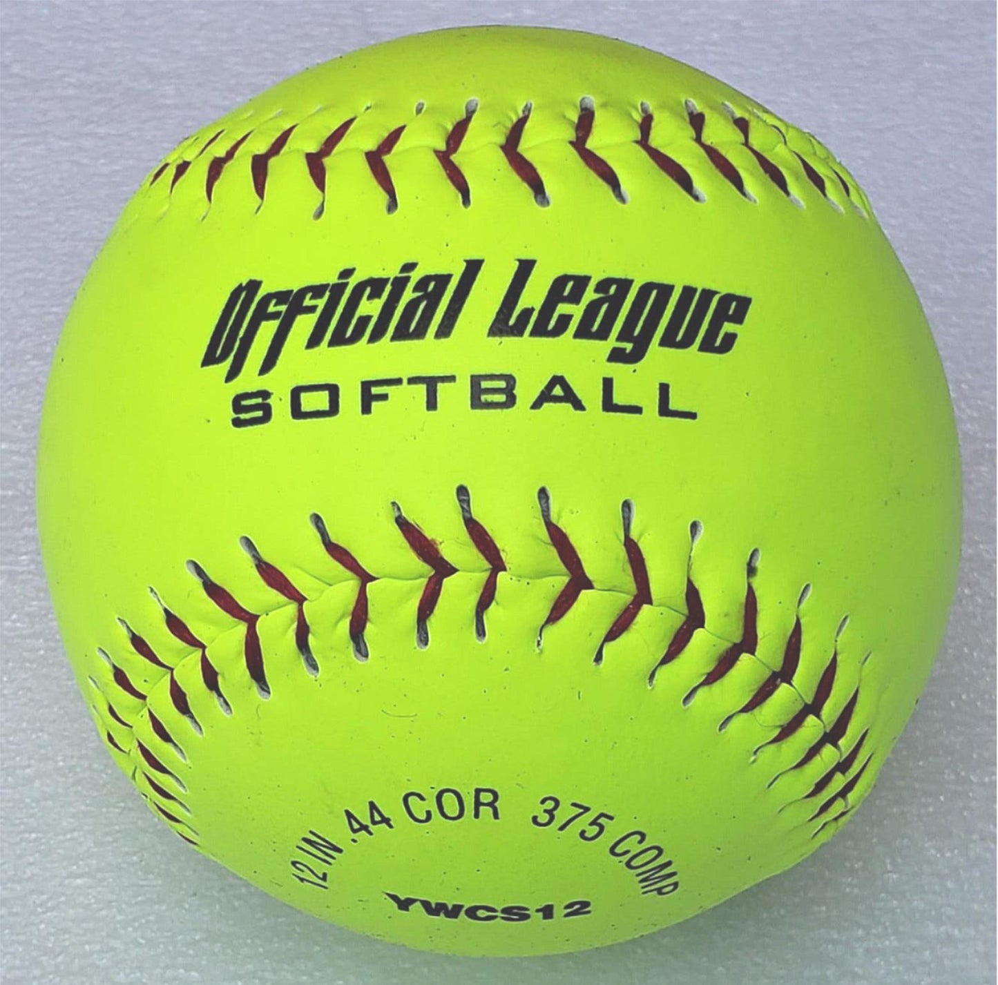 15BALL LOT WORTH YWCS12 12" COR 375 SLOWPITCH OFFICIAL LEAGUE SOFTBALL FREE SHIP