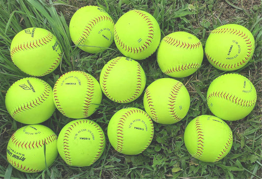 15BALL LOT WORTH YWCS12 12" COR 375 SLOWPITCH OFFICIAL LEAGUE SOFTBALL FREE SHIP