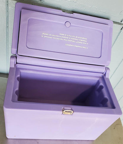 MEDIMMUNE WYETH INFLUENZA VACCINE CONTAINER STORAGE COLD BOX FREEZER 5°F = -15°C