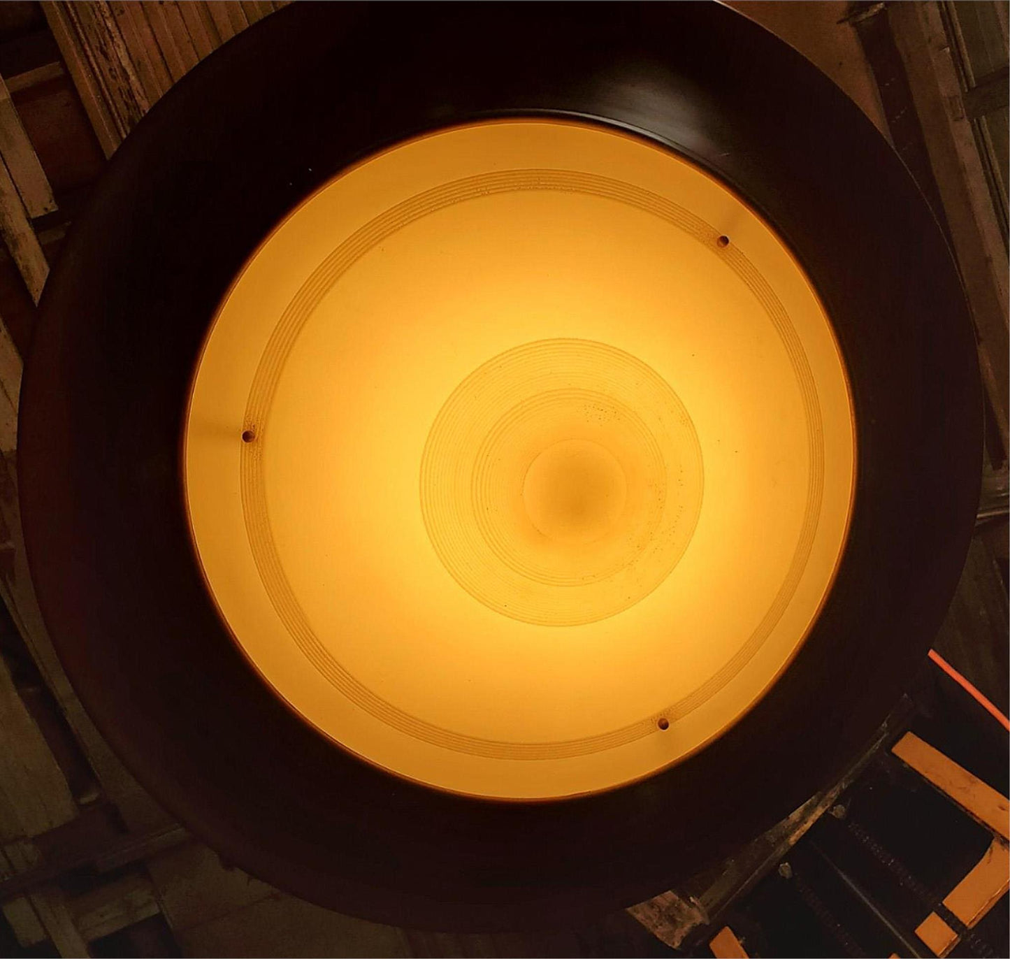 ANTIQUE 100year ART DECO MID CENTURY CHANDELIER OPAL MILK GLASS INDUSTRIAL LIGHT