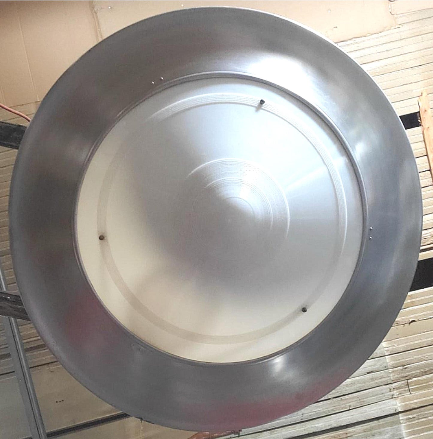 ANTIQUE 100year ART DECO MID CENTURY CHANDELIER OPAL MILK GLASS INDUSTRIAL LIGHT