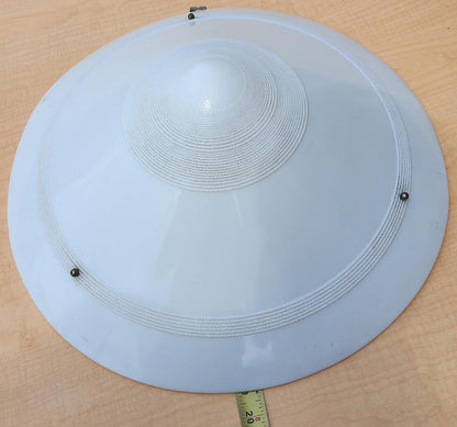 ANTIQUE 100year ART DECO MID CENTURY CHANDELIER OPAL MILK GLASS INDUSTRIAL LIGHT