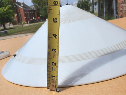 ANTIQUE 100year ART DECO MID CENTURY CHANDELIER OPAL MILK GLASS INDUSTRIAL LIGHT