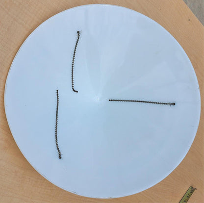 ANTIQUE 100year ART DECO MID CENTURY CHANDELIER OPAL MILK GLASS INDUSTRIAL LIGHT