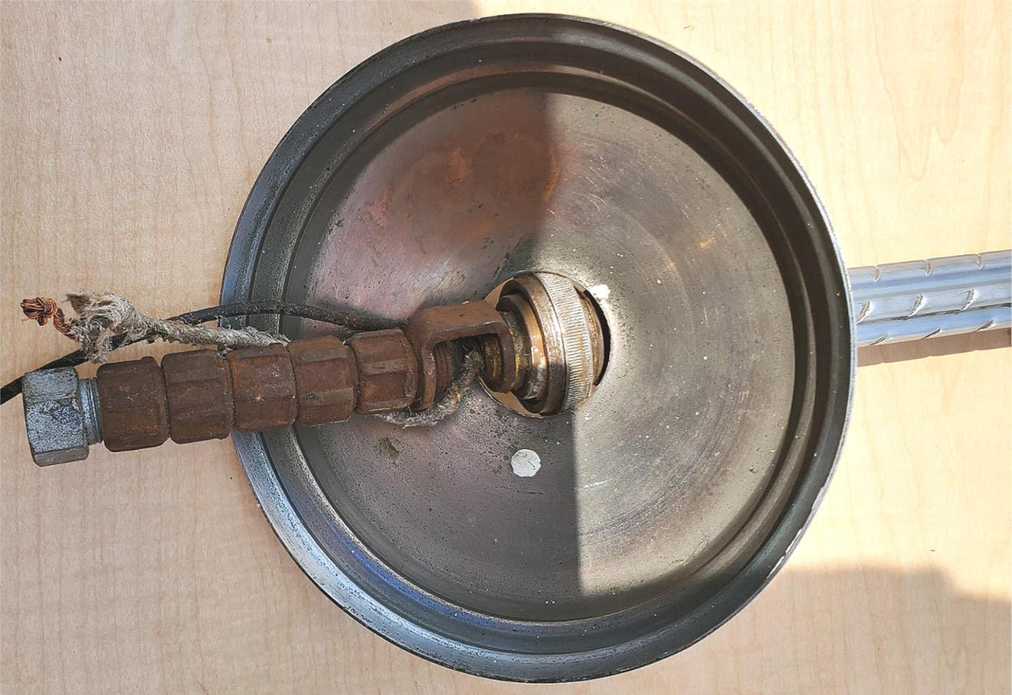 ANTIQUE 100year ART DECO MID CENTURY CHANDELIER OPAL MILK GLASS INDUSTRIAL LIGHT