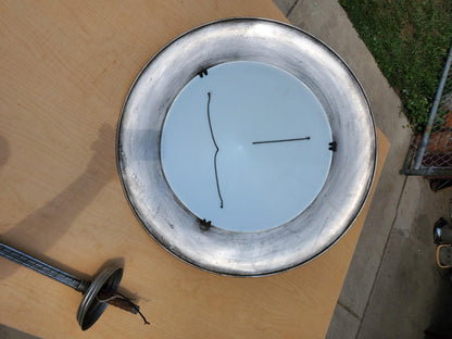 ANTIQUE 100year ART DECO MID CENTURY CHANDELIER OPAL MILK GLASS INDUSTRIAL LIGHT