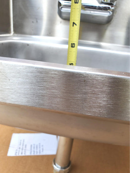 JOHN BOOS 17 x 15.5 x 5 ST STEEL COMMERCIAL SINK with HOT & COLD FAUCET FREESHIP