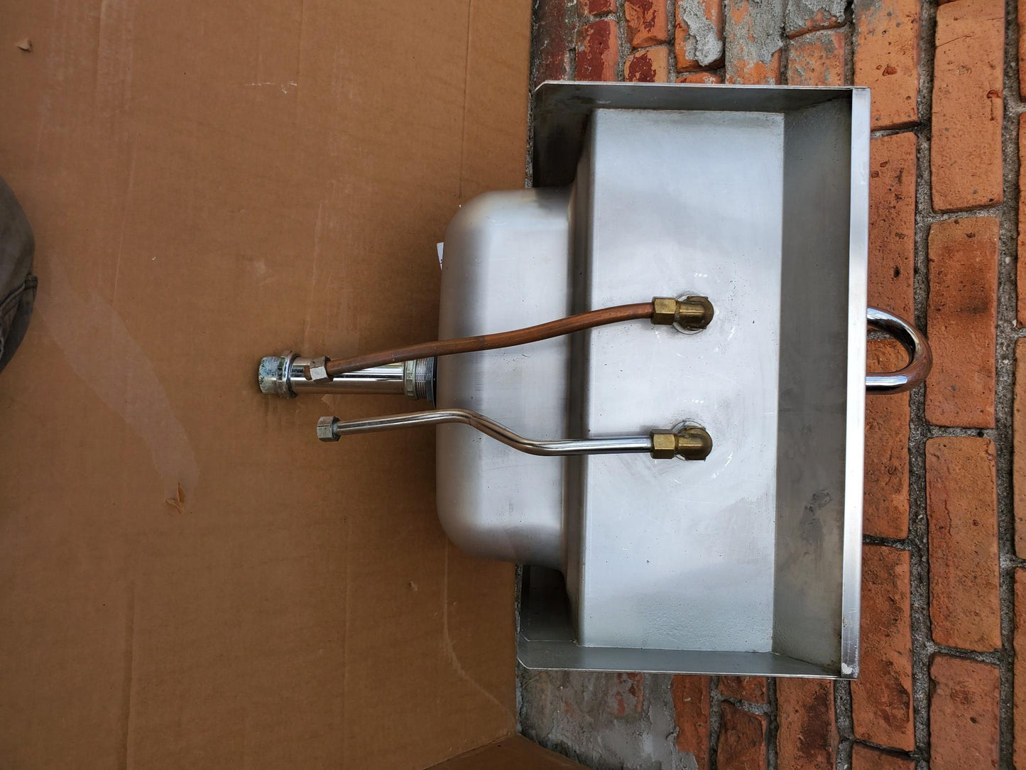 JOHN BOOS 17 x 15.5 x 5 ST STEEL COMMERCIAL SINK with HOT & COLD FAUCET FREESHIP