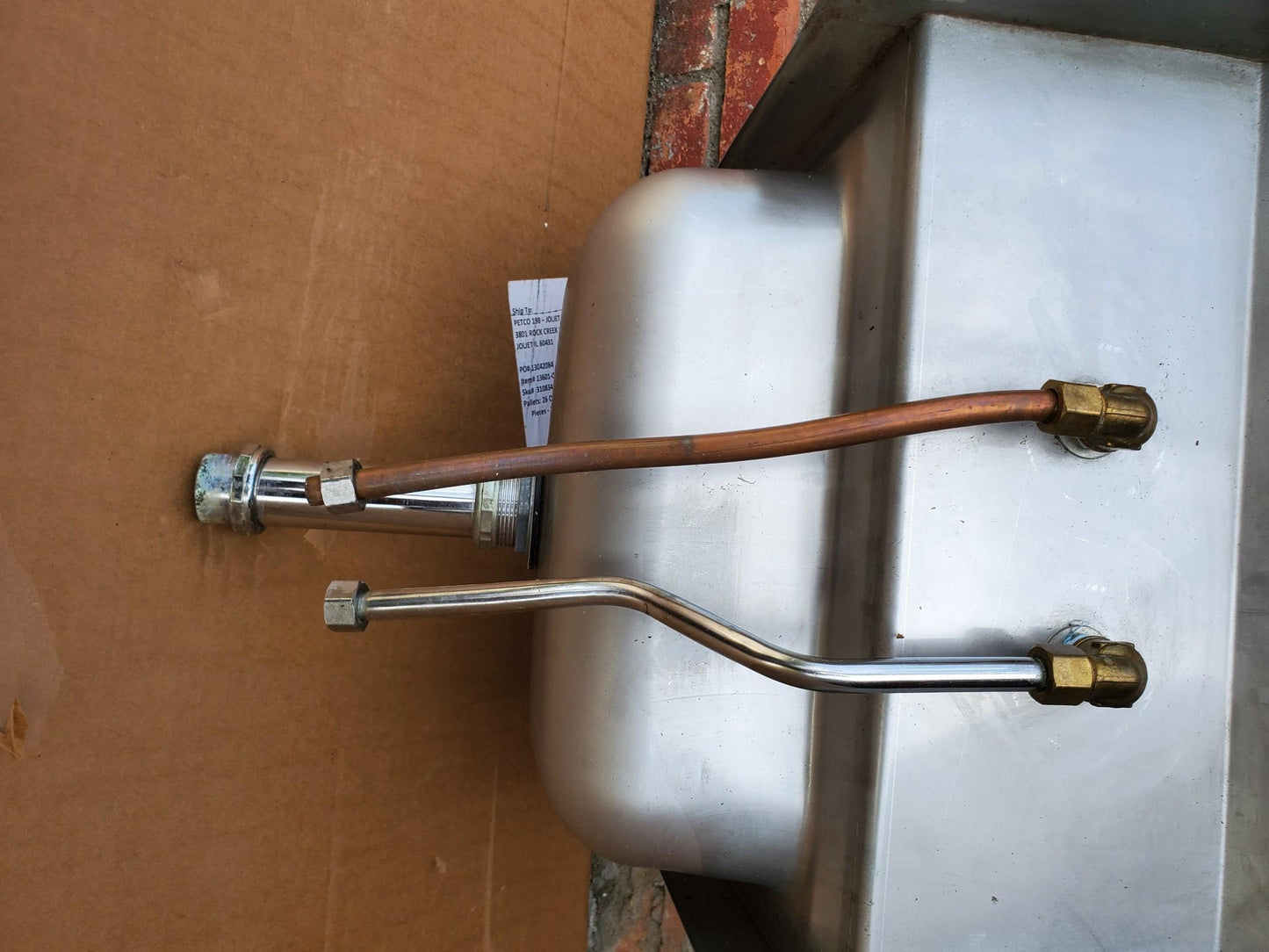 JOHN BOOS 17 x 15.5 x 5 ST STEEL COMMERCIAL SINK with HOT & COLD FAUCET FREESHIP