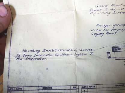 STANDARD Co SNAP GAGE 6"-7" PARALLOC DIAL DIAGRAM INSTRUCTION WOOD CASE FREESHIP