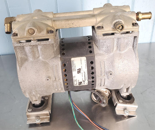 THOMAS 2650CE37-989H PISTON AIR COMPRESSOR VACUUM PUMP WATCH VIDEO FREE SHIP