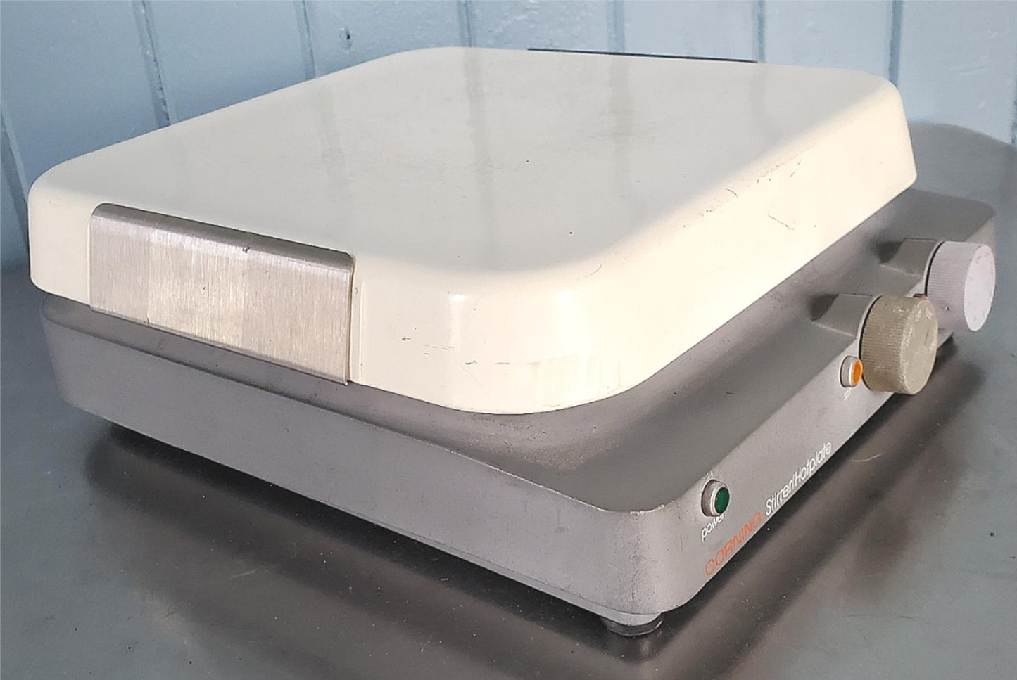 BIG 10”x10” CORNING PC-520 HOT PLATE STIRRER 120VAC WATCH VIDEO FREE SHIPPING