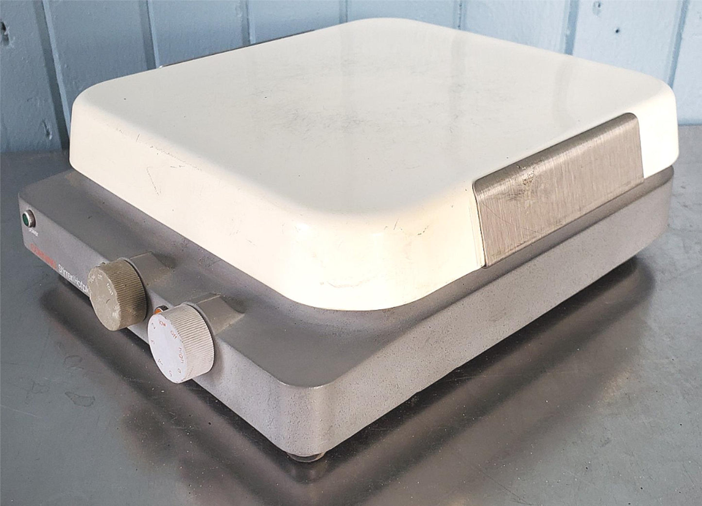 BIG 10”x10” CORNING PC-520 HOT PLATE STIRRER 120VAC WATCH VIDEO FREE SHIPPING