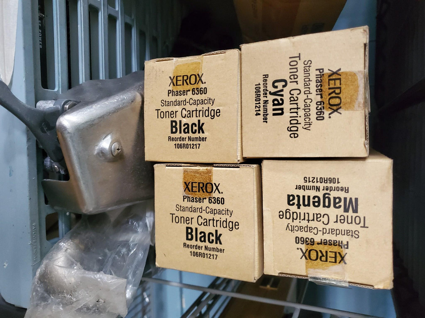 4 XEROX GENUINE OEM CARTRIDGE PHASER 6360 TONER CYAN BLACK MAGENTA FREE SHIP