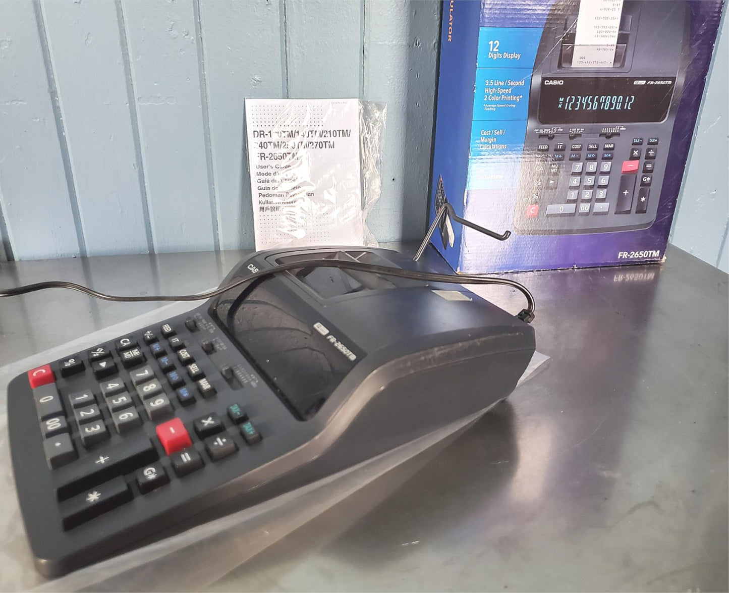 CASIO FR-2650TM DESKTOP CALCULATOR STORE DISPLAY withMANUAL 100%TESTED FREE SHIP