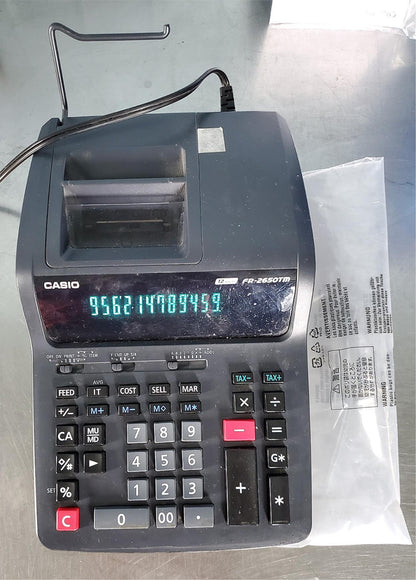 CASIO FR-2650TM DESKTOP CALCULATOR STORE DISPLAY withMANUAL 100%TESTED FREE SHIP