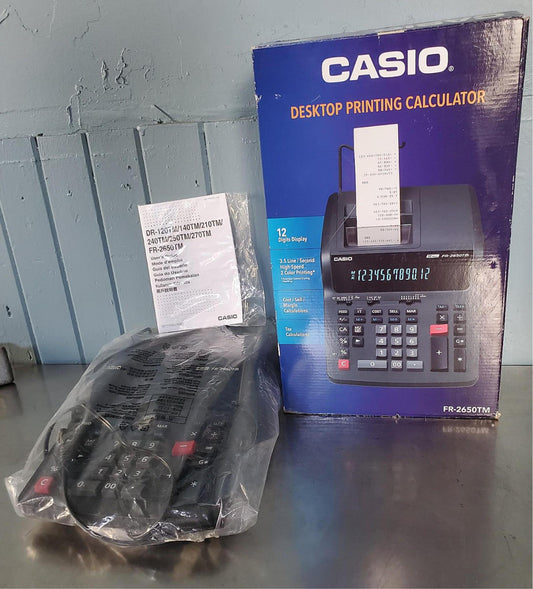 CASIO FR-2650TM DESKTOP CALCULATOR STORE DISPLAY withMANUAL 100%TESTED FREE SHIP