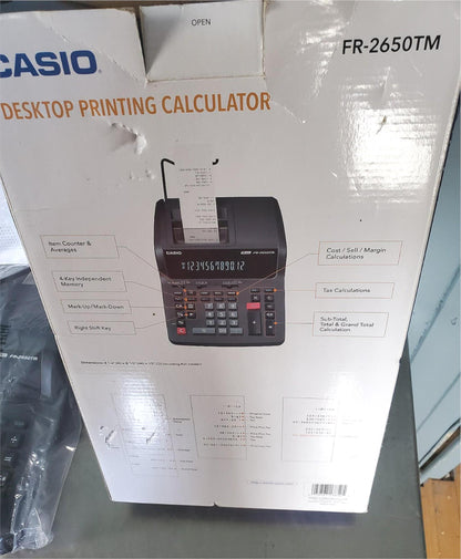CASIO FR-2650TM DESKTOP CALCULATOR STORE DISPLAY withMANUAL 100%TESTED FREE SHIP