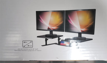 ALLSOP ERGOTWIN DUAL MONITOR LAPTOP STAND TABLE FURNITURE FREE SHIP