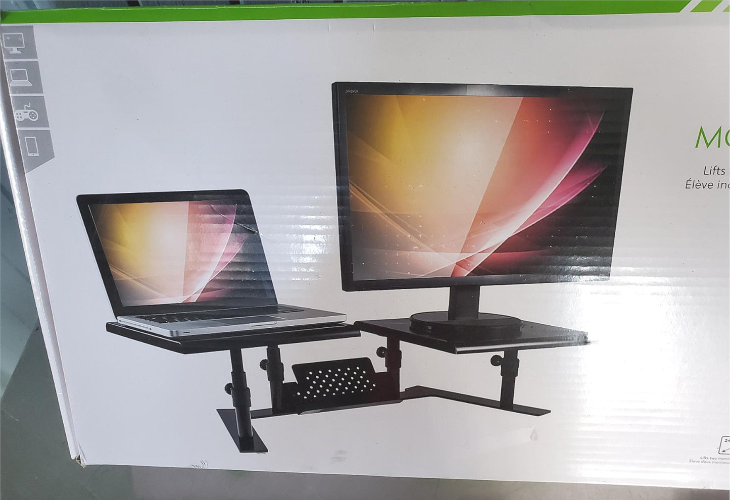 ALLSOP ERGOTWIN DUAL MONITOR LAPTOP STAND TABLE FURNITURE FREE SHIP