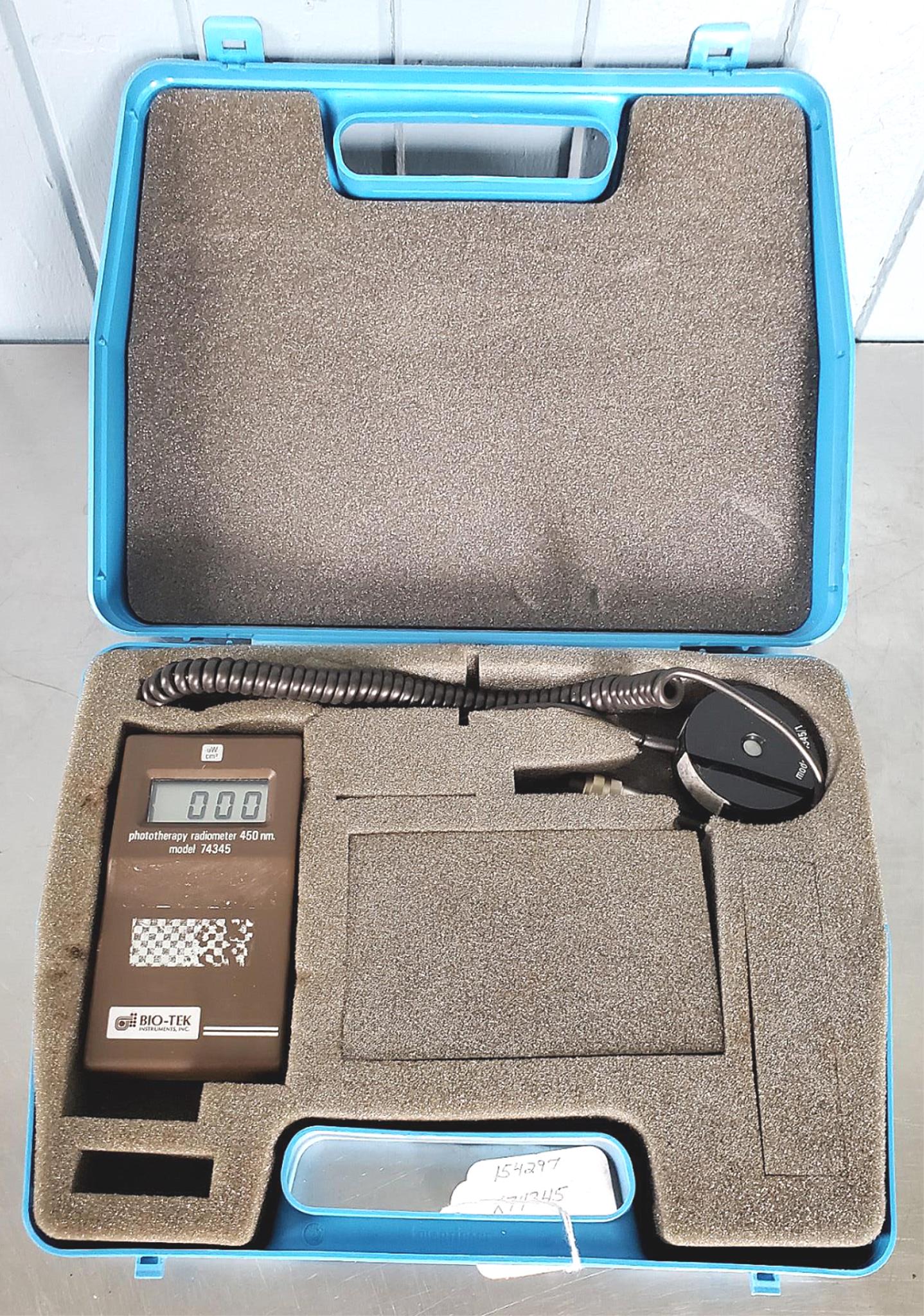 BIO-TEK PHOTOTHERAPY RADIOMETER 450nm MODEL 74345 100% TESTED WARANTY FREE SHIP