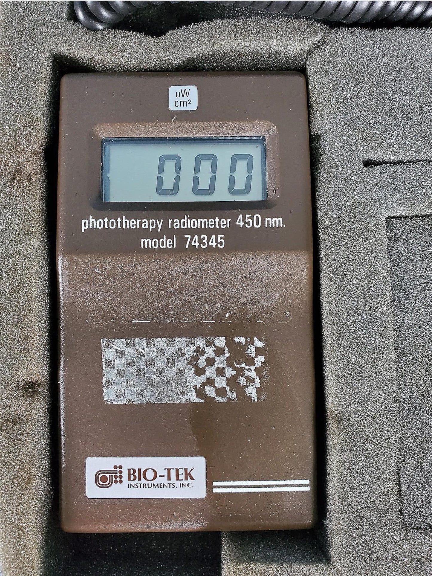 BIO-TEK PHOTOTHERAPY RADIOMETER 450nm MODEL 74345 100% TESTED WARANTY FREE SHIP