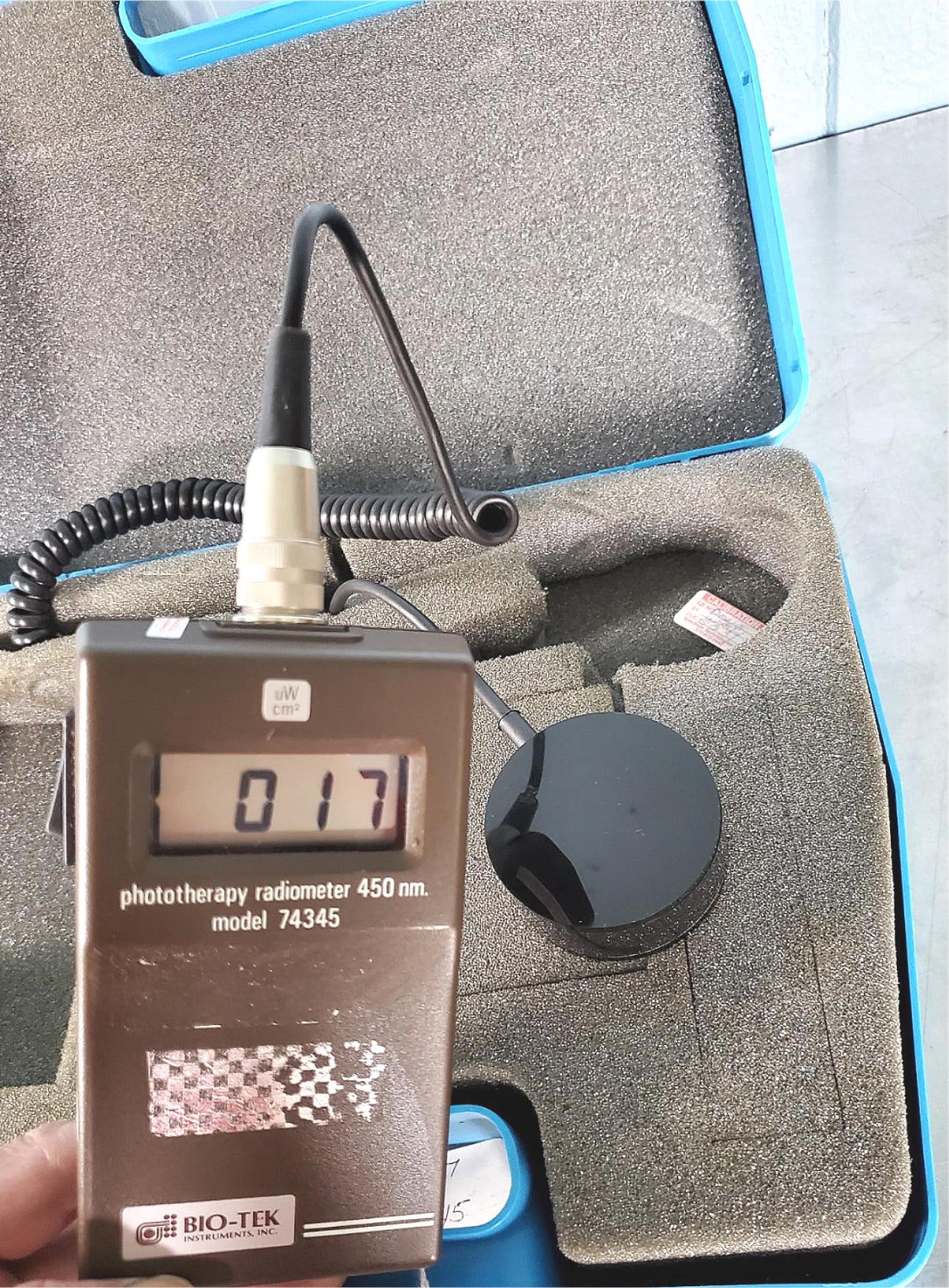 BIO-TEK PHOTOTHERAPY RADIOMETER 450nm MODEL 74345 100% TESTED WARANTY FREE SHIP