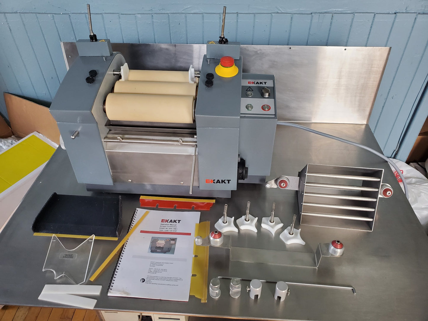 EXAKT 80 THREE ROLL MILL 3 PHASE 100%GUARANTEEDWORKING 90 DAY WARRANTY FREE SHIP