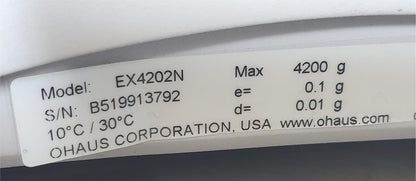 OHAUS EX4202N EXPLORER BALANCE LAB SCALE 90-DAY-WARRANTY WATCH VIDEO FREE SHIP