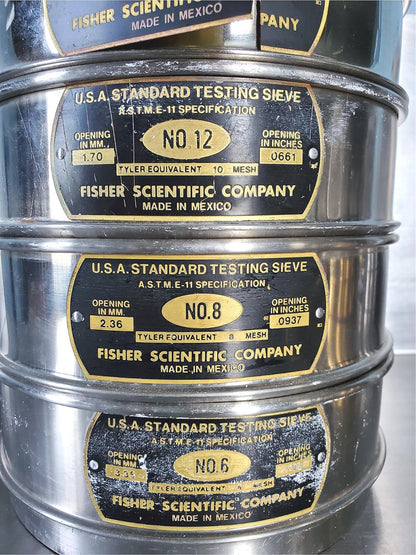 CSC SIEVE SHAKER with 7 FISHER TYLER USA STANDARD 6 8 12 14 16 25 35 WATCH VIDEO