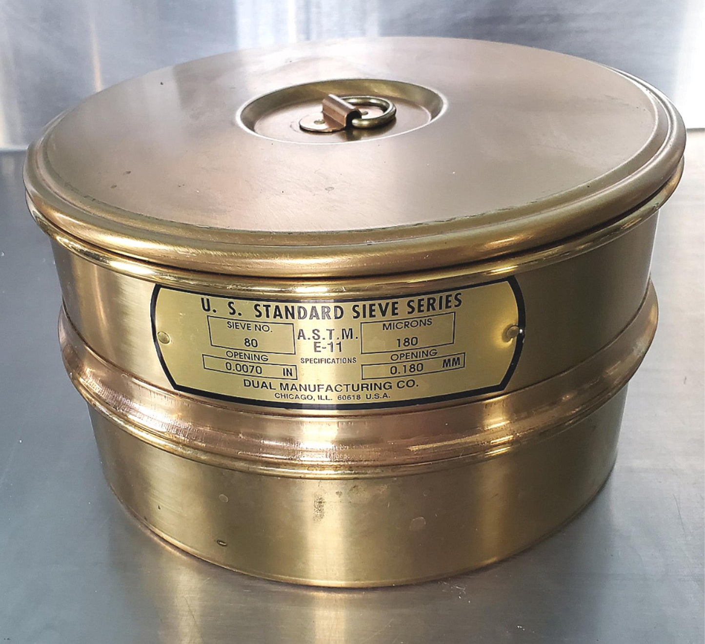 DUAL US STANDARD 80 SIEVE BRASS FRAME with COVER & RECEIVER MODULE FREE SHIPPING