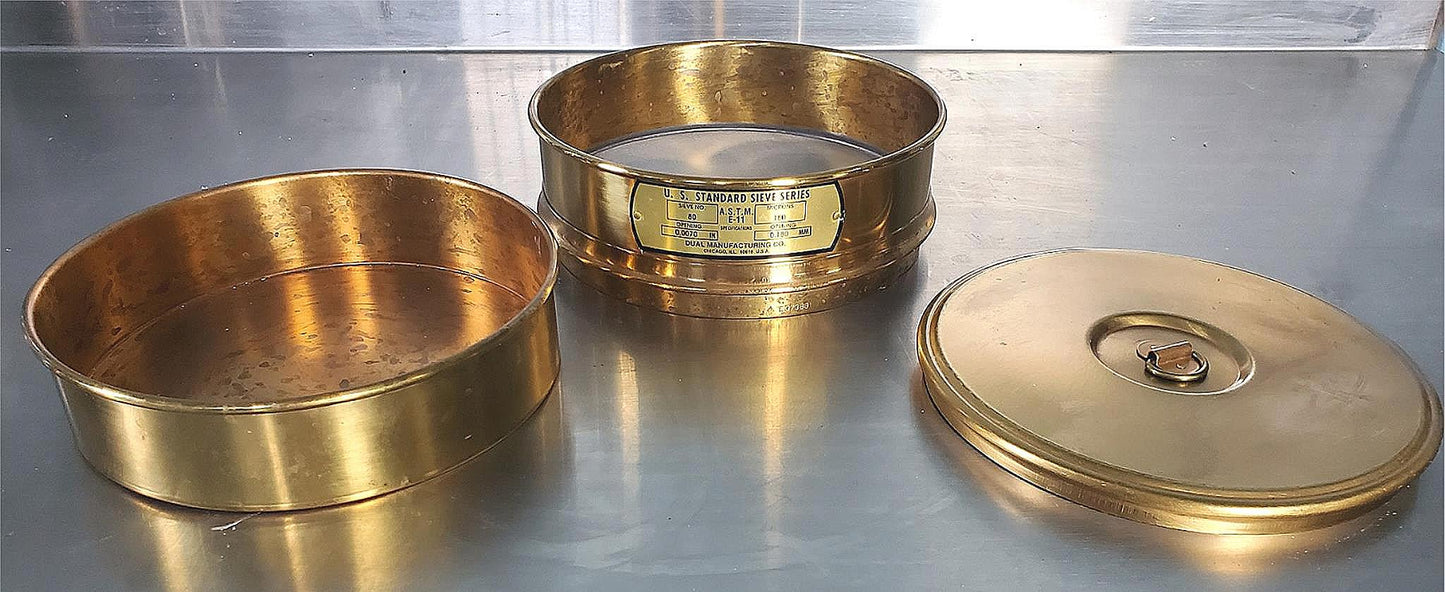 DUAL US STANDARD 80 SIEVE BRASS FRAME with COVER & RECEIVER MODULE FREE SHIPPING