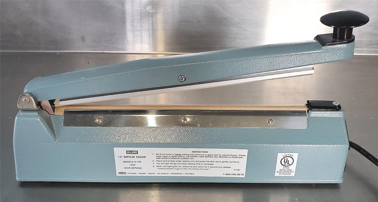 ULINE H190 IMPULSE SEALER GUARANTEED WORKING PERFECTLY WATCH VIDEO FREE SHIP