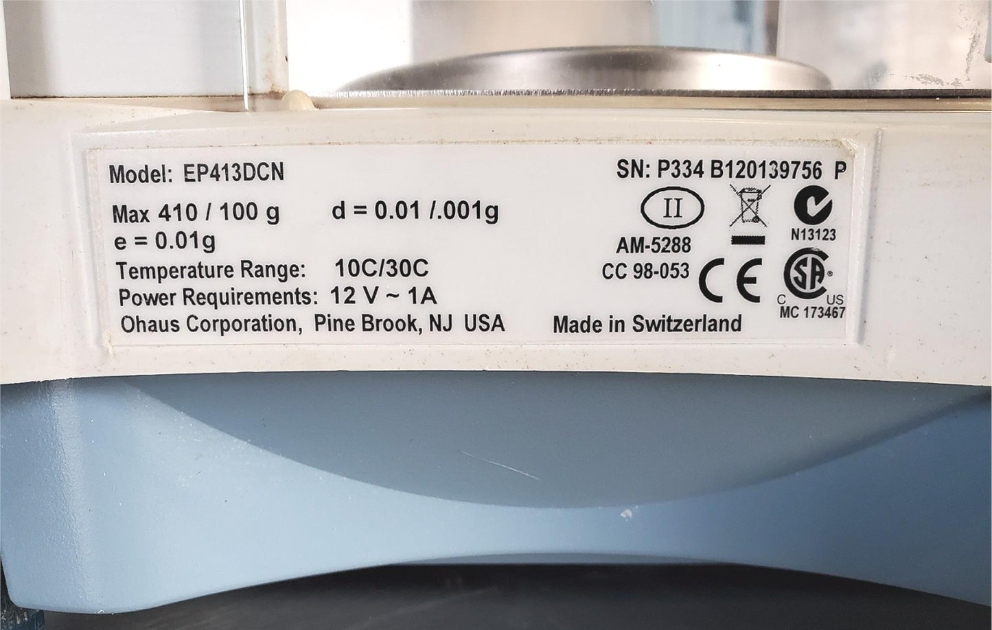 OHAUS Model EP413DCN EXPLORER PRO BALANCE 410 g x 0.001 g WATCH VIDEO FREE SHIP