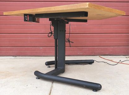 POWER COMPUTER WORKSTATION HI-LO DESK TABLE REMOTE CONTROL WATCH VIDEO FREE SHIP